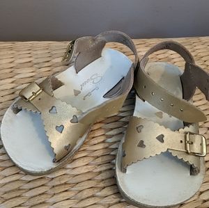 Gold Salt Water Sandals, size 6